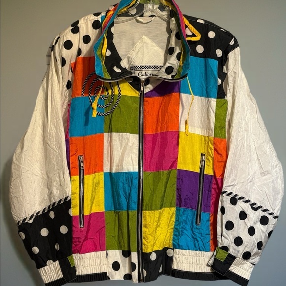 Nieman Marcus Vintage Gallery Multicolor Patchwork Bomber Jacket - Picture 2 of 4
